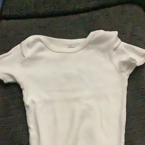 Plain white onesie
